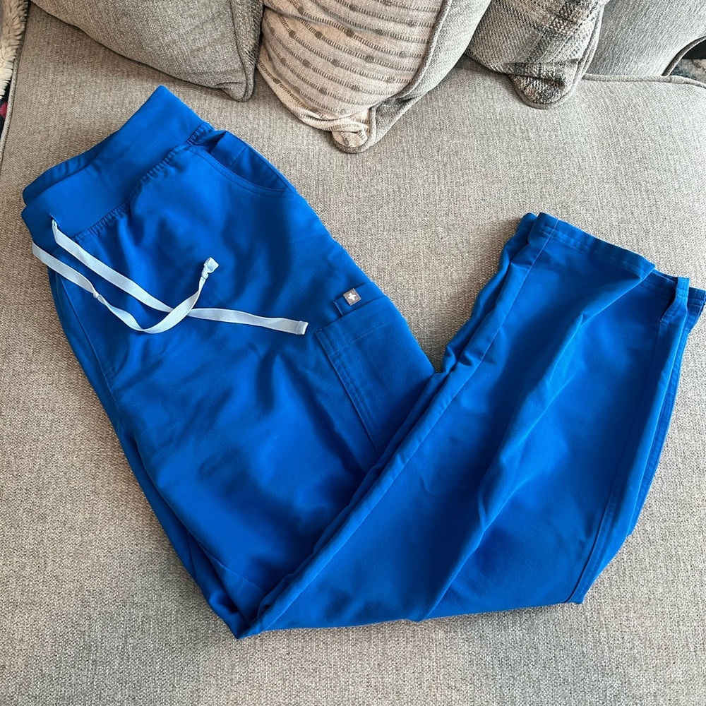 FIGS yola skinny high waisted royal blue scrubs XLP